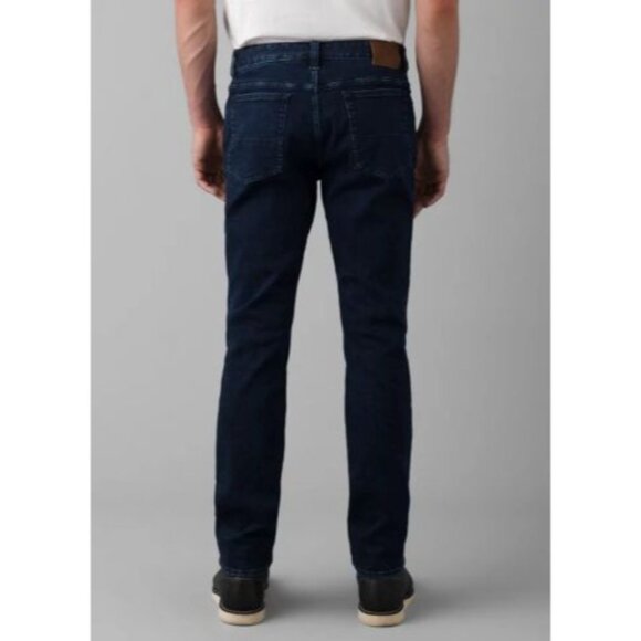 PrAna Hillgard Jean Dark Ozone Wash Mens 42/34 Standard Straight Whiskered NWT - Picture 2 of 4